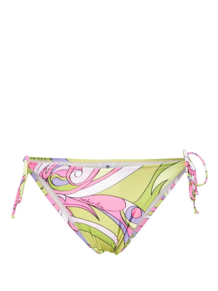 Moschino abstract-print bikini bottoms - Green Cover