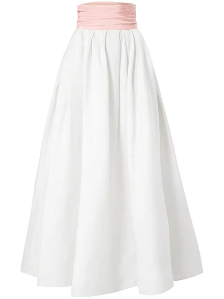 Carolina Herrera sash-detail maxi skirt - White Cover