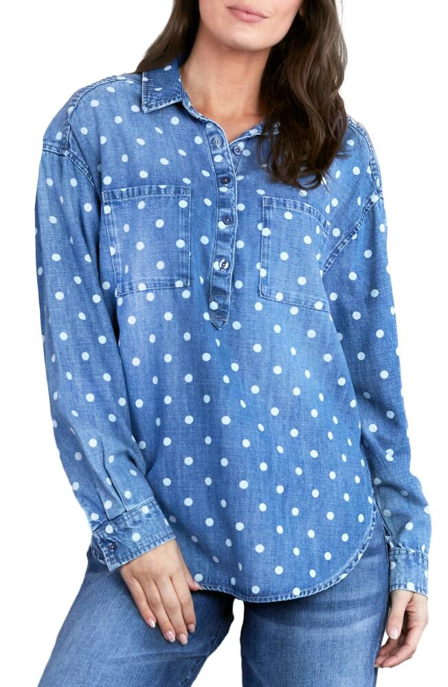 Billy T Dot Print Denim Popover Shirt in Dots Cover