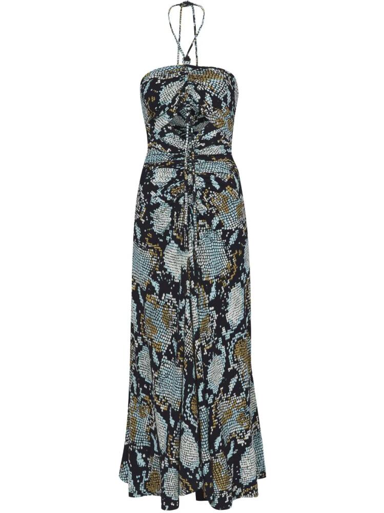 Proenza Schouler snake-print halterneck midi dress - Black Cover