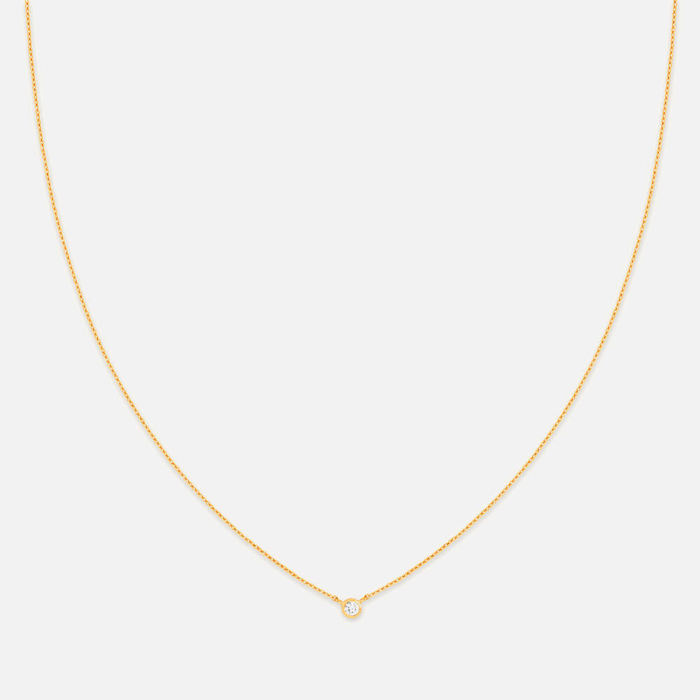 Astrid & Miyu Bezel 18-Karat Gold-Plated Necklace Cover