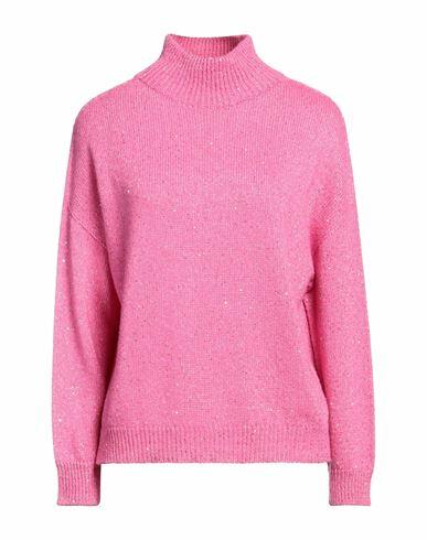 Blumarine Woman Turtleneck Magenta Polyester, Polyamide, Viscose, Wool, Cashmere Cover