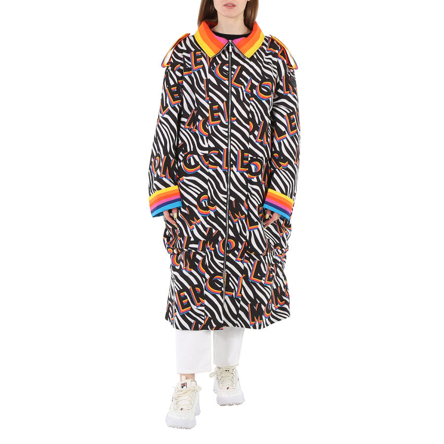 Moncler Richard Quinn Zebra Logo-print Ava Coat Cover