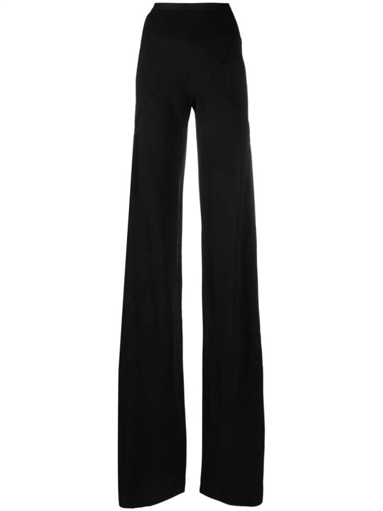 Rick Owens long-line ribbed trousers - Black Cover