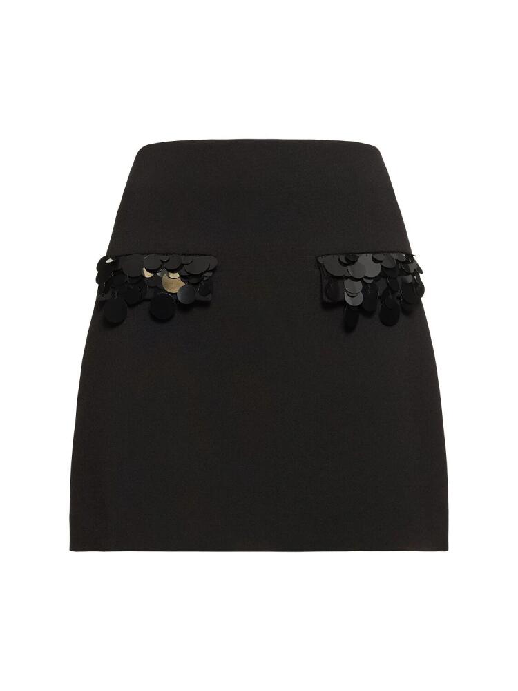 MSGM Double Crepe Cady Mini Skirt W/sequins Cover