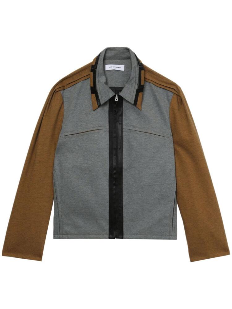 Kiko Kostadinov Ugo panelled shirt jacket - Grey Cover