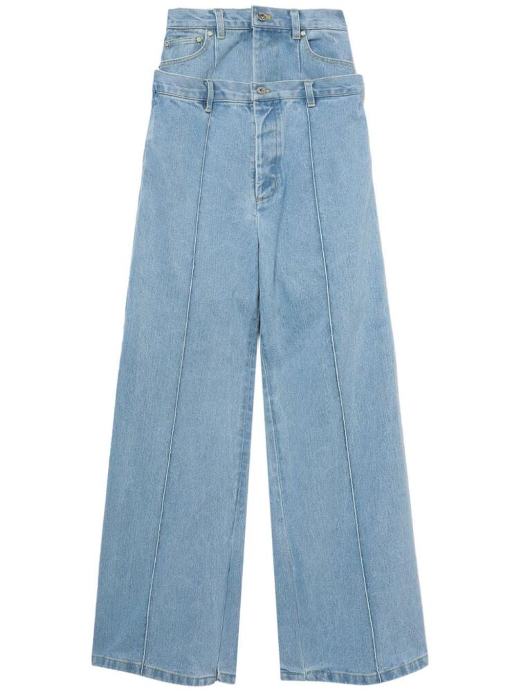 Rokh high-waisted wide-leg jeans - Blue Cover