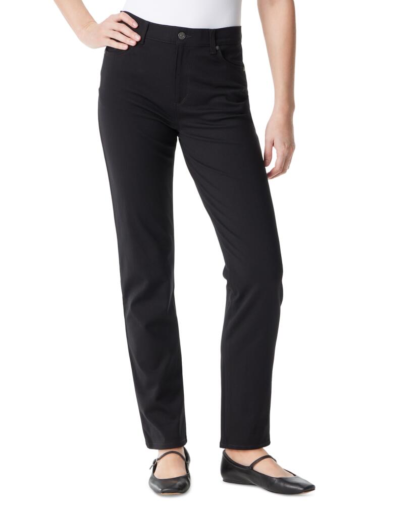 Gloria Vanderbilt Women's Shape Effect Pull On Straight Jean - Black Cover