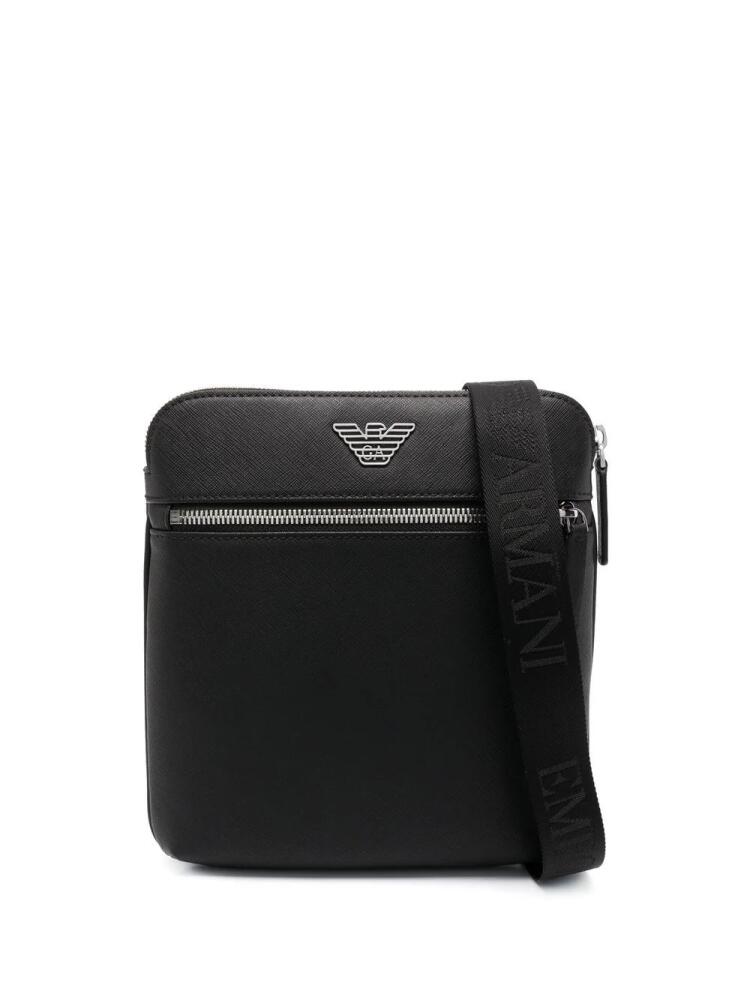 Emporio Armani small faux-leather messenger bag - Black Cover