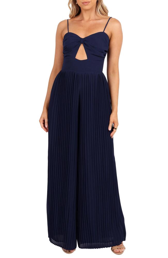 Petal & Pup Alice Pleated Wide Leg Jumpsuit in Navy Cover