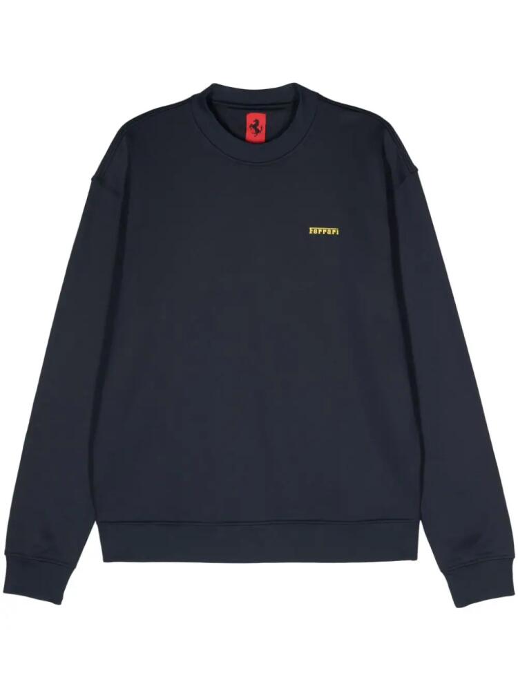 Ferrari drop-shoulder jersey sweatshirt - Blue Cover