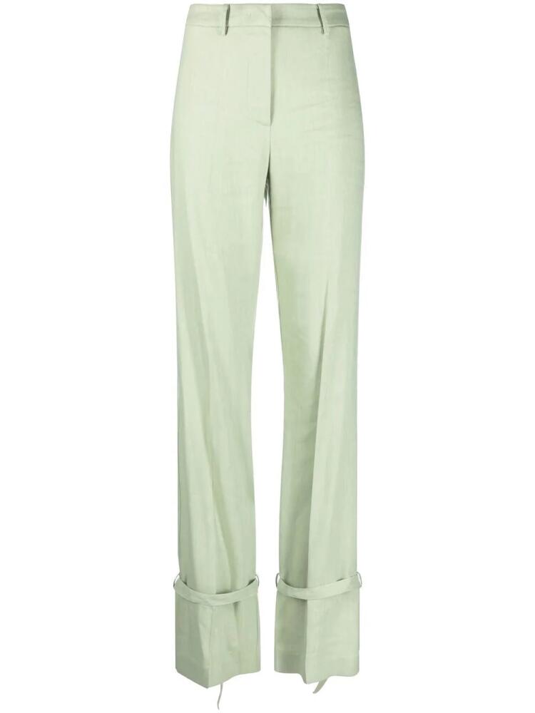 Patrizia Pepe twill buckled-ankle trousers - Green Cover