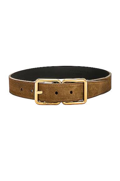 Saint Laurent Double Buckle Belt in Brown Cover