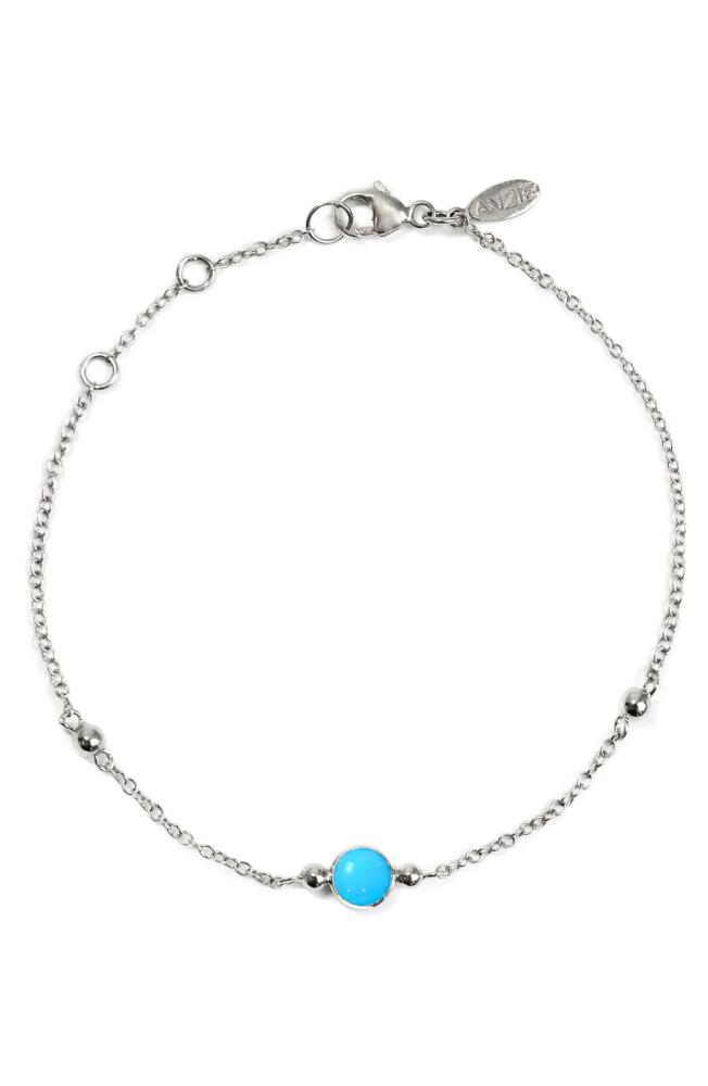 Anzie Bonheur Turquoise Bracelet in Silver Cover