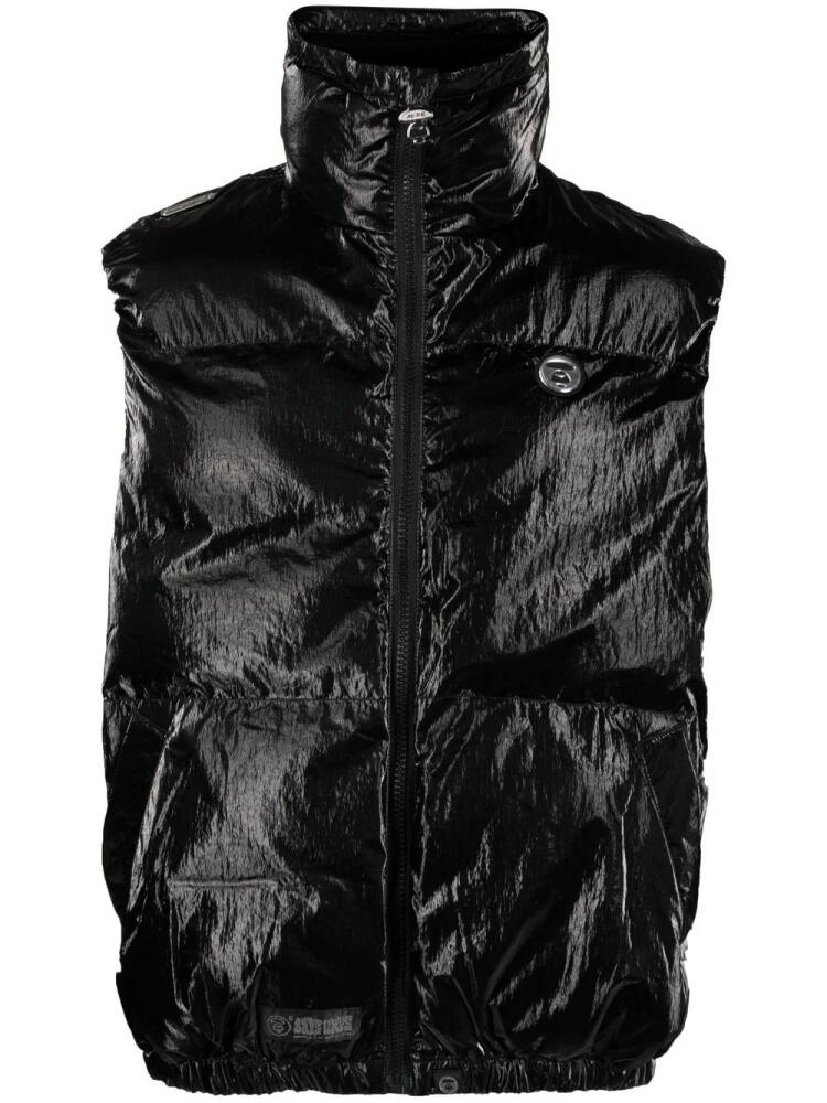 AAPE BY *A BATHING APE® logo-patch padded gilet - Black Cover