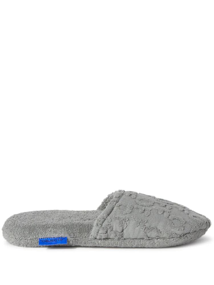 Off-White Off Stamp cotton slippers - Grey Cover