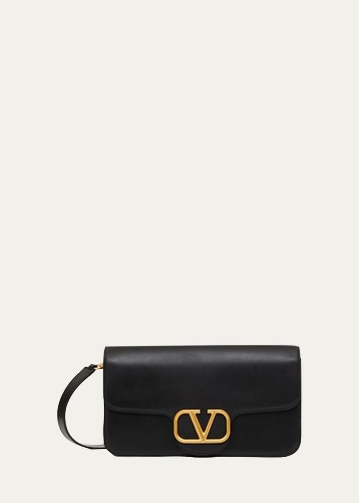 Valentino Garavani Men's V-Logo Leather Messenger Bag Cover