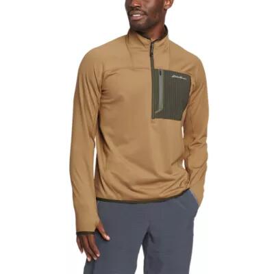 Eddie Bauer Men's High Route Grid Fleece 1/2-Zip Mock Cover