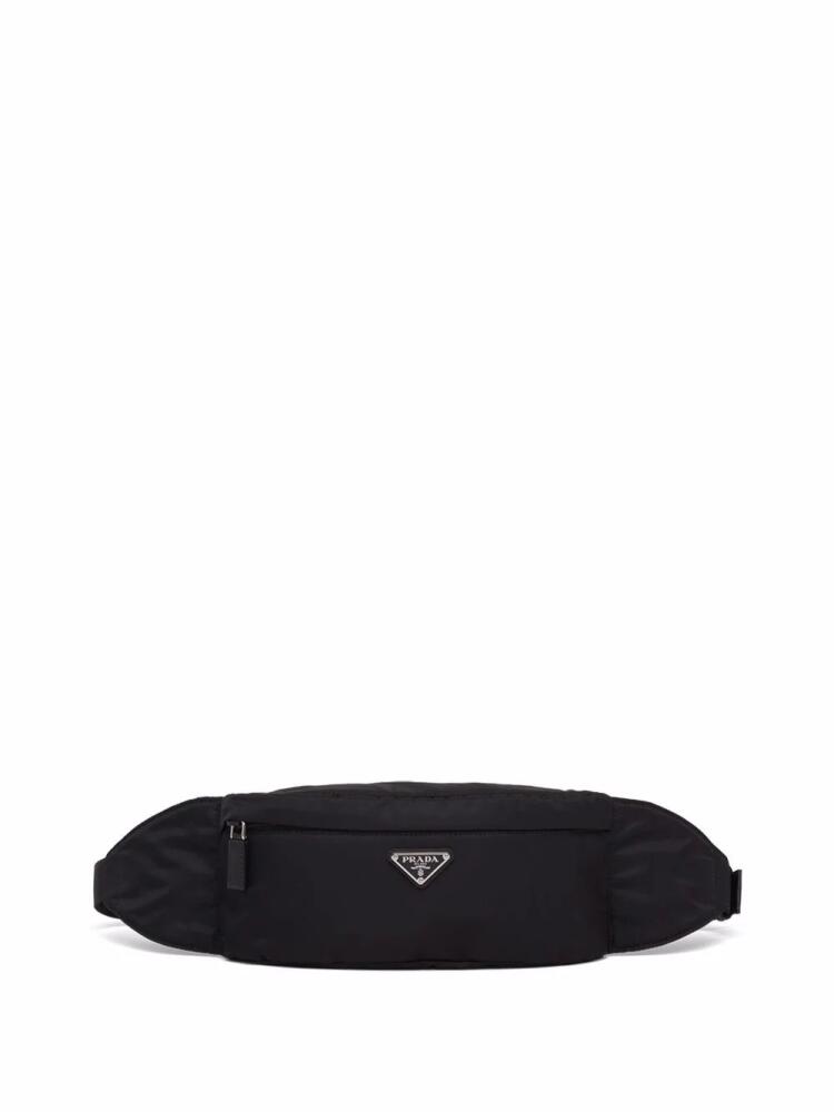 Prada logo-plaque belt bag - Black Cover