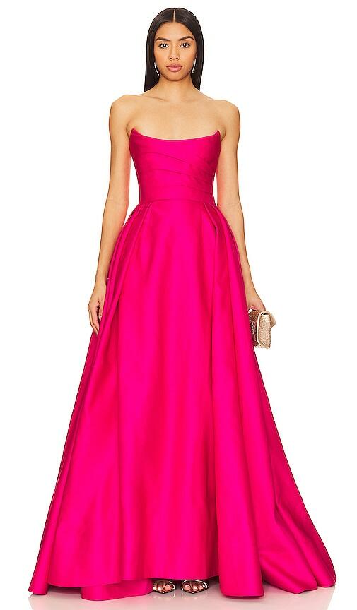 SAU LEE Barbara Gown in Fuchsia Cover