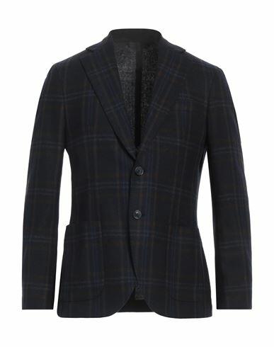 Paoloni Man Blazer Midnight blue Wool, Polyester, Acrylic, Polyamide Cover