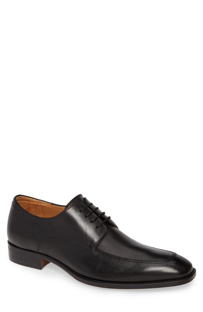 Mezlan Moc Toe Derby in Black Leather Cover