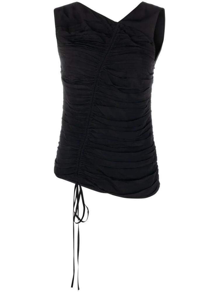 Nº21 ruched-detail sleeveless top - Black Cover