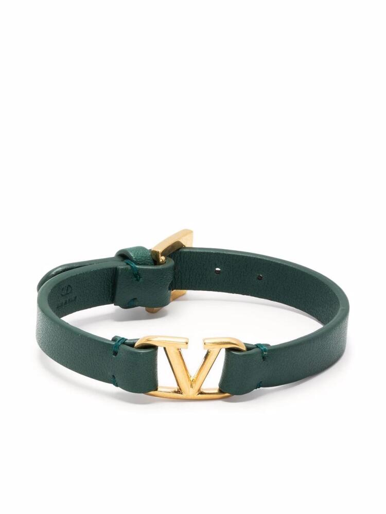 Valentino Garavani VLogo Signature leather bracelet - Green Cover