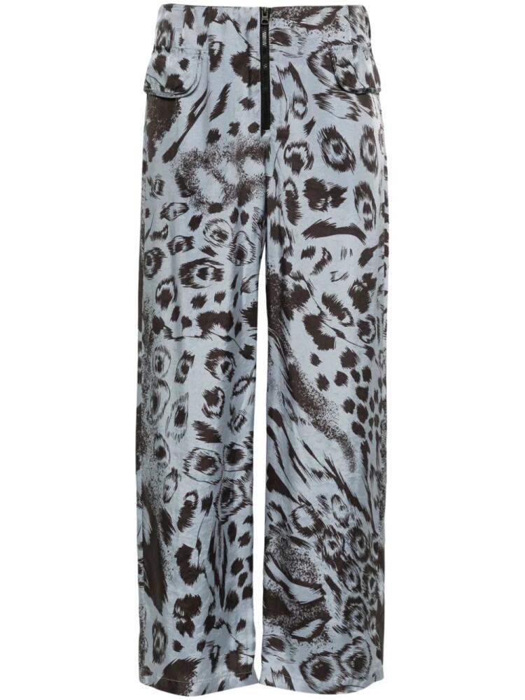 Bimba y Lola floral-print cropped trousers - Blue Cover