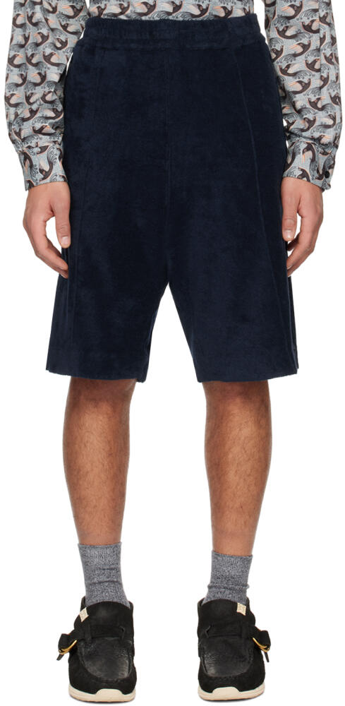 Engineered Garments Navy Drawstring Shorts Cover