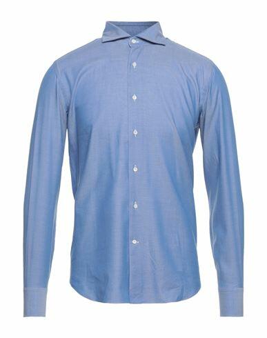 Alessandro Gherardi Man Shirt Slate blue Cotton Cover