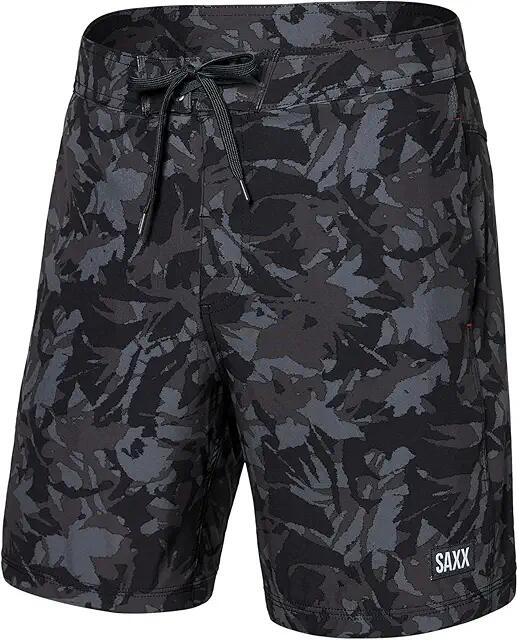 SAXX UNDERWEAR Betawave 2-in-1 17 Boardie with Hydro Liner (Batik Camo/Dark Graphite) Men's Swimwear Cover