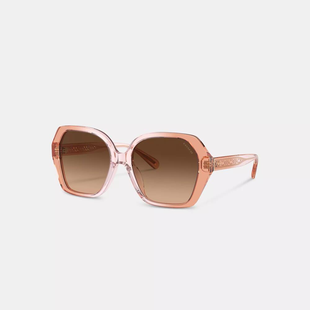 Coach Signature Ombré Geometric Square Sunglasses Cover