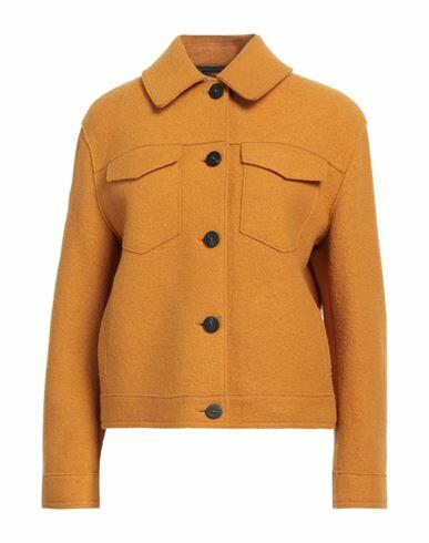 Harris Wharf London Woman Jacket Mustard Virgin Wool Cover