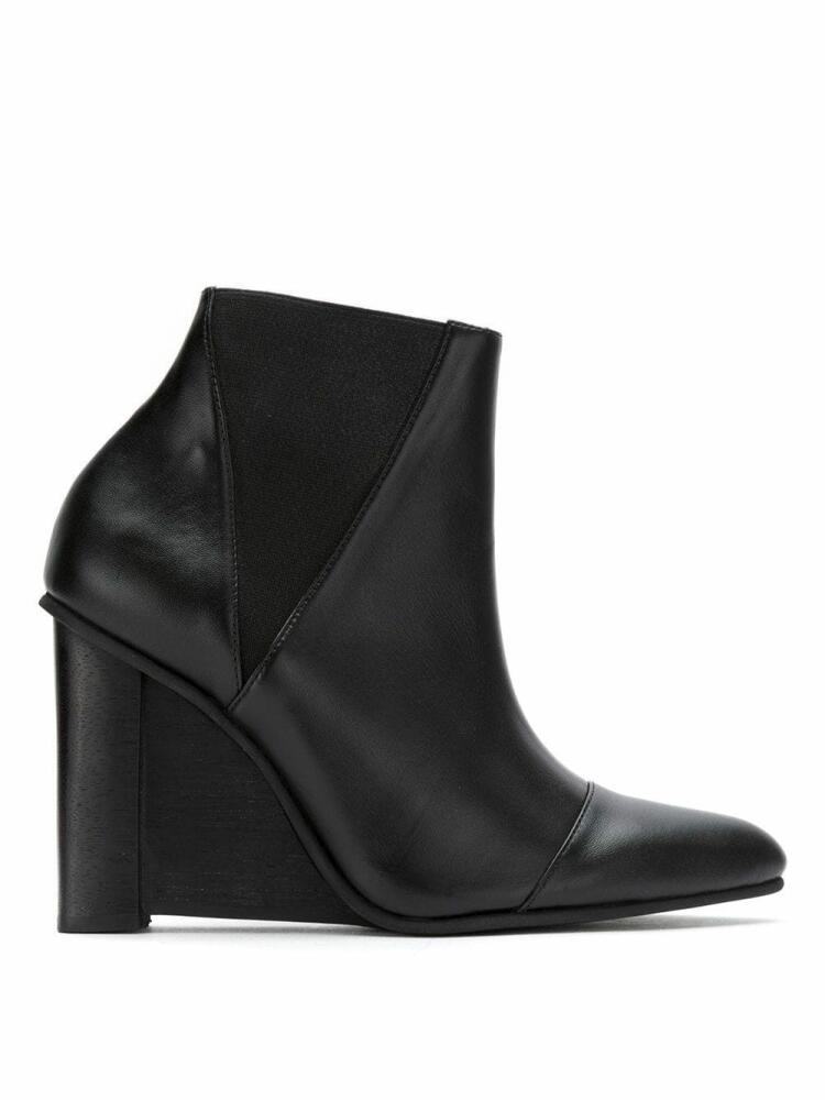 Studio Chofakian leather wedge boots - Black Cover