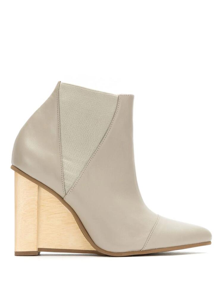 Studio Chofakian leather wedge boots - Neutrals Cover