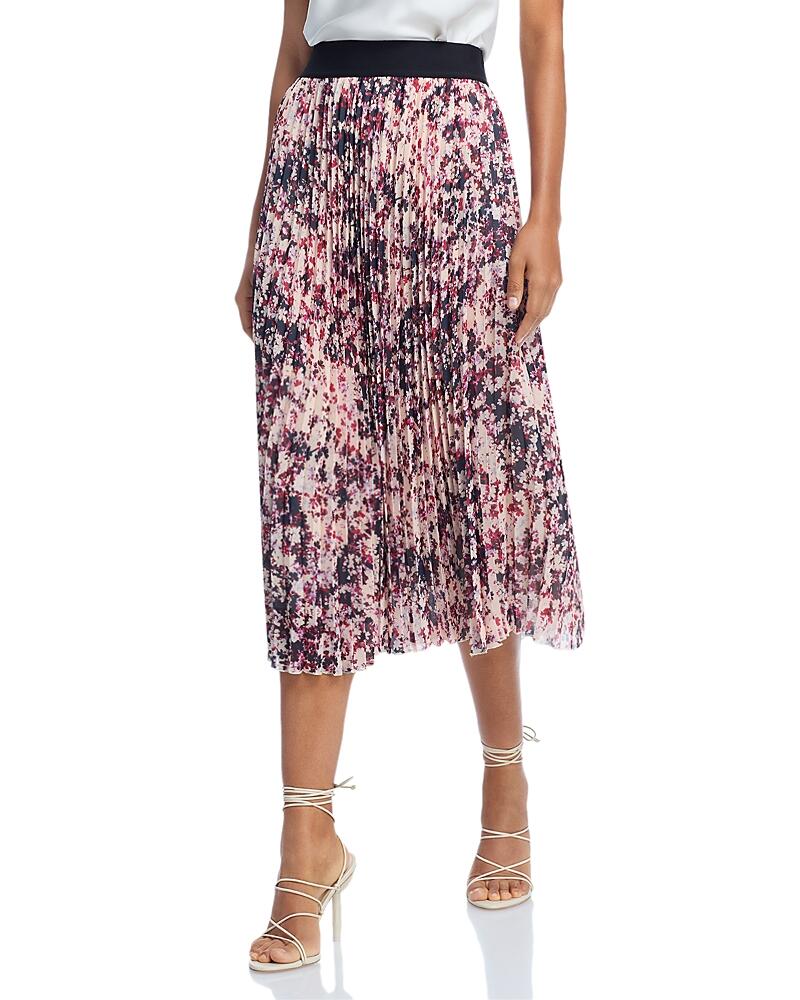 Boss Pleated Floral A Line Skirt Cover