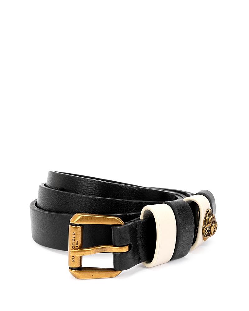 Kurt Geiger London Contrast Multi Keeper Leather Belt Cover