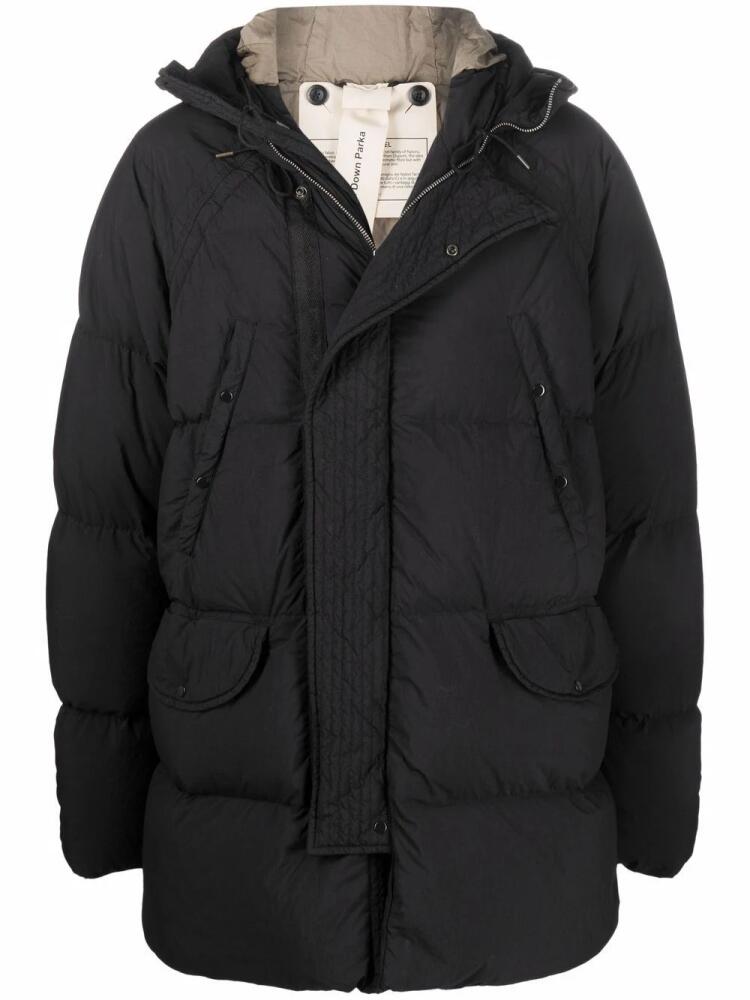 Ten C hooded padded coat - Black Cover