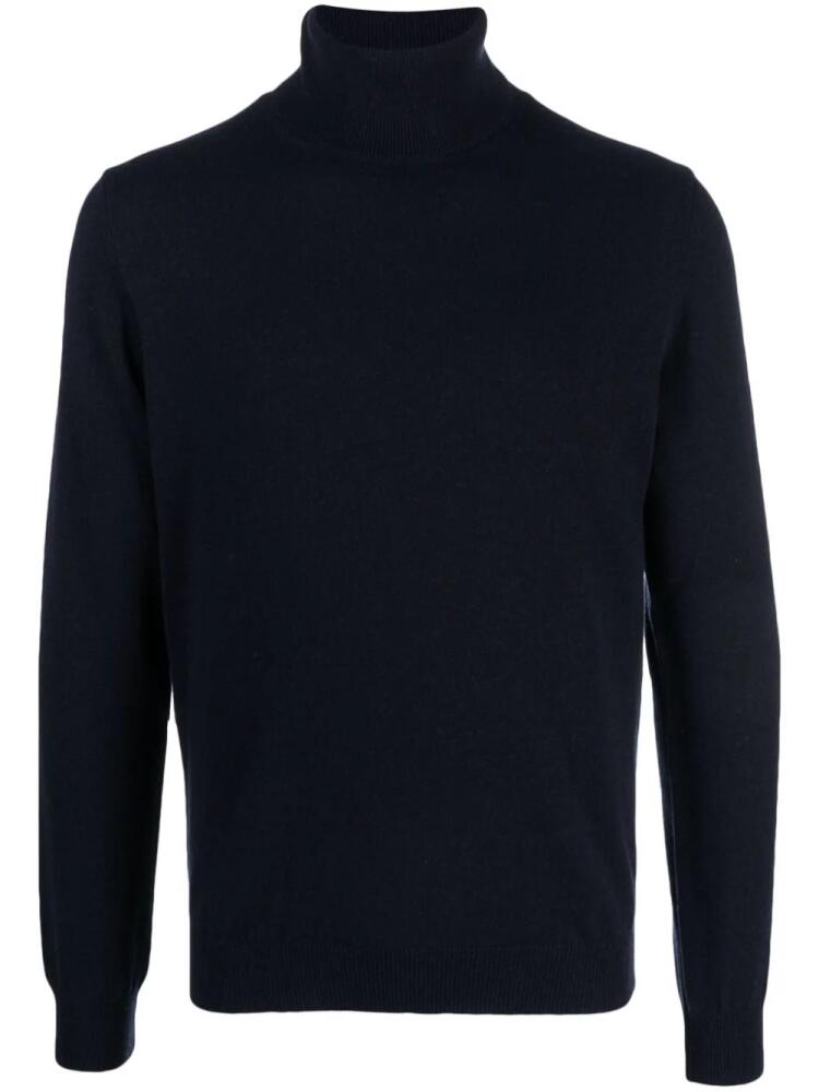 Cenere GB fine-knit roll-neck jumper - Blue Cover