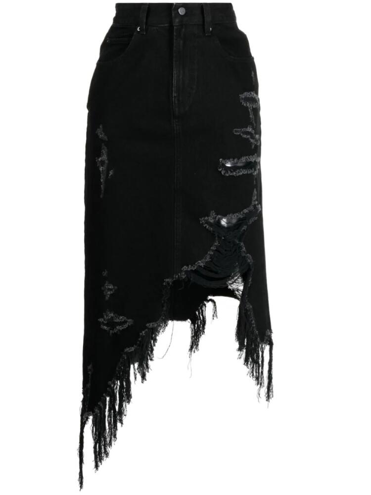 JNBY asymmetric ripped denim skirt - Black Cover