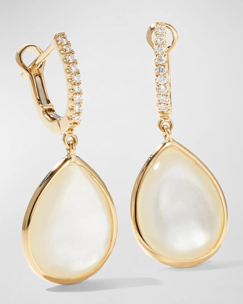 Frederic Sage 18K Yellow Gold Mother-of-Pearl Teardrop Earrings Cover