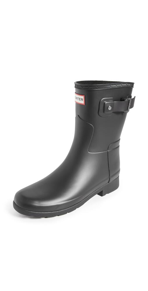 Hunter Boots Refined Short Matte Boots Black Cover