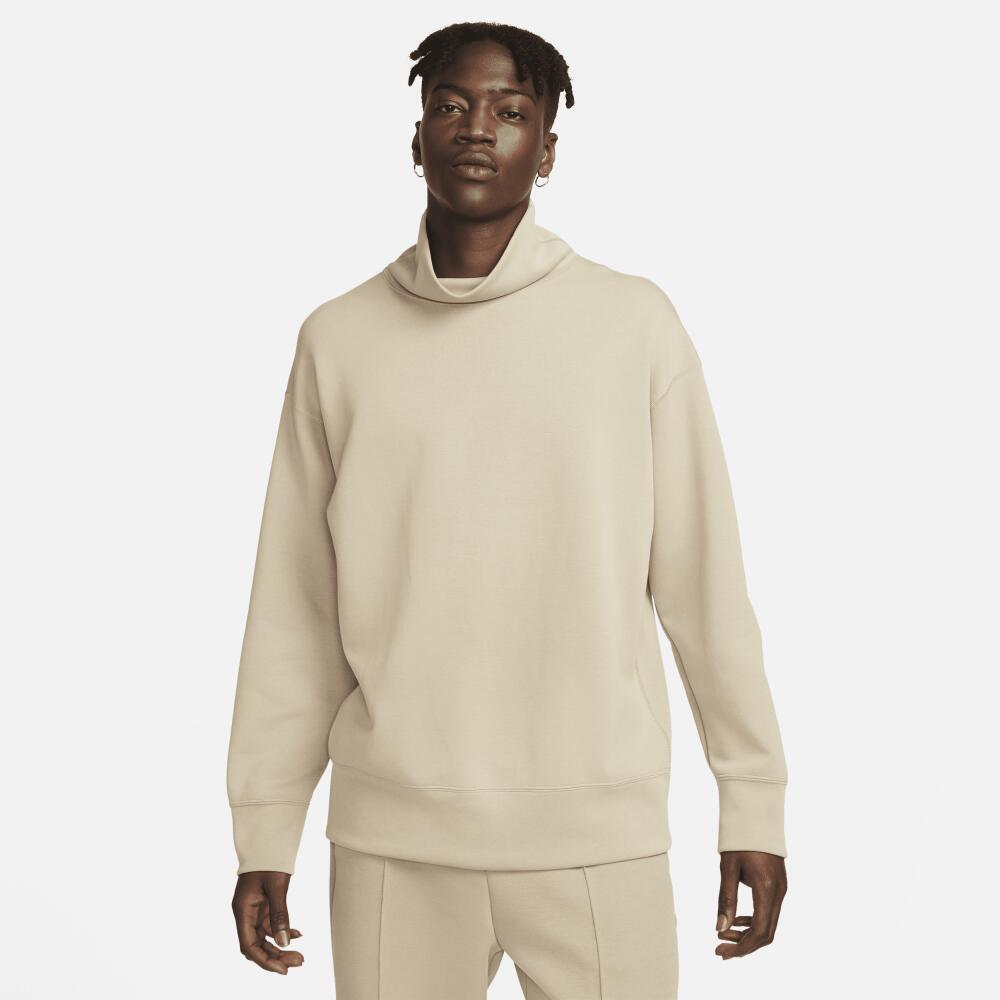 Men's Nike Sportswear Tech Fleece Reimagined Oversized Turtleneck Sweatshirt in Brown Cover