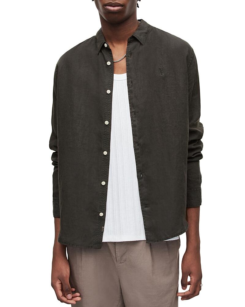 Allsaints Cypress Long Sleeve Button Front Shirt Cover