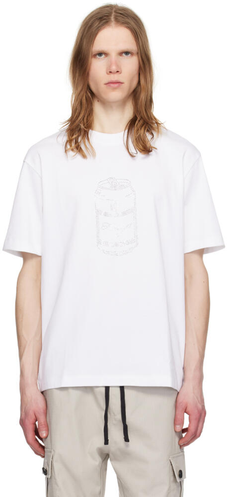 Hugo White Crystal-Cut T-Shirt Cover