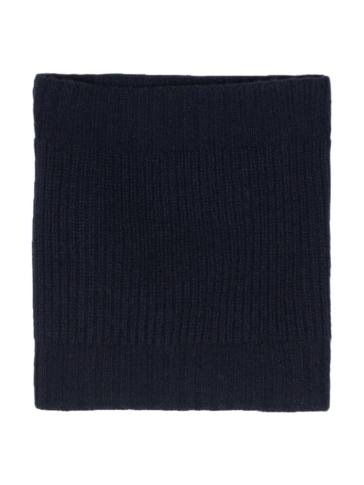 Eleventy ribbed-knit cashmere scarf - Blue Cover