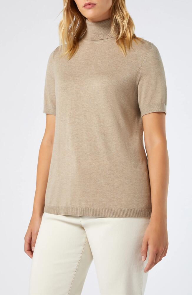 Marina Rinaldi Short Sleeve Turtleneck Sweater in Beige Cover