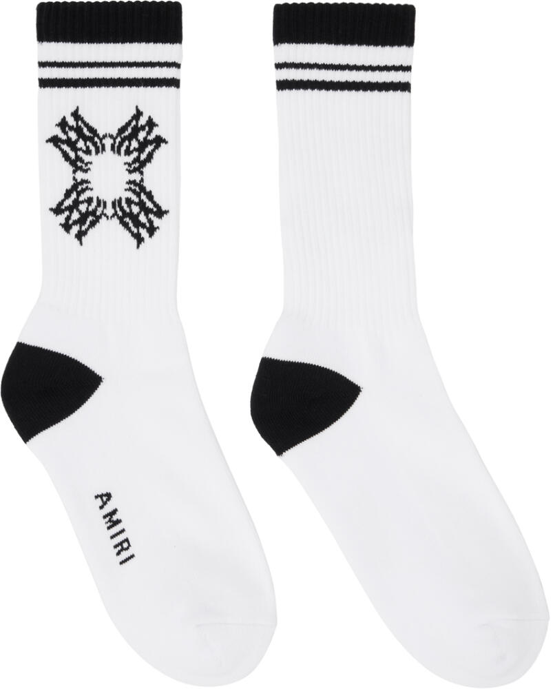 AMIRI White & Black MA Quad Socks Cover