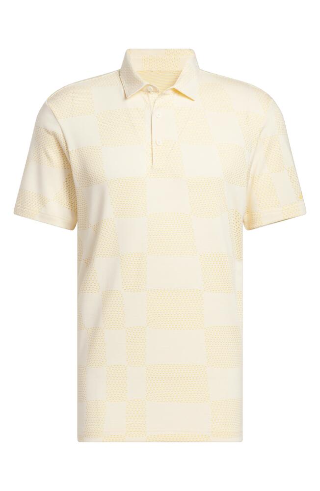 adidas Golf Ultimate365 Textured Golf Polo in Ivory Cover